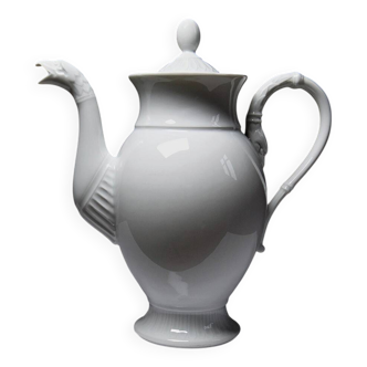 "Eagle" teapot, very fine white porcelain from Limoges by Raynaud, 1970s