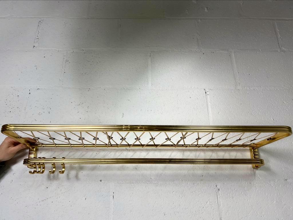 Vintage 'gold' wall coat rack