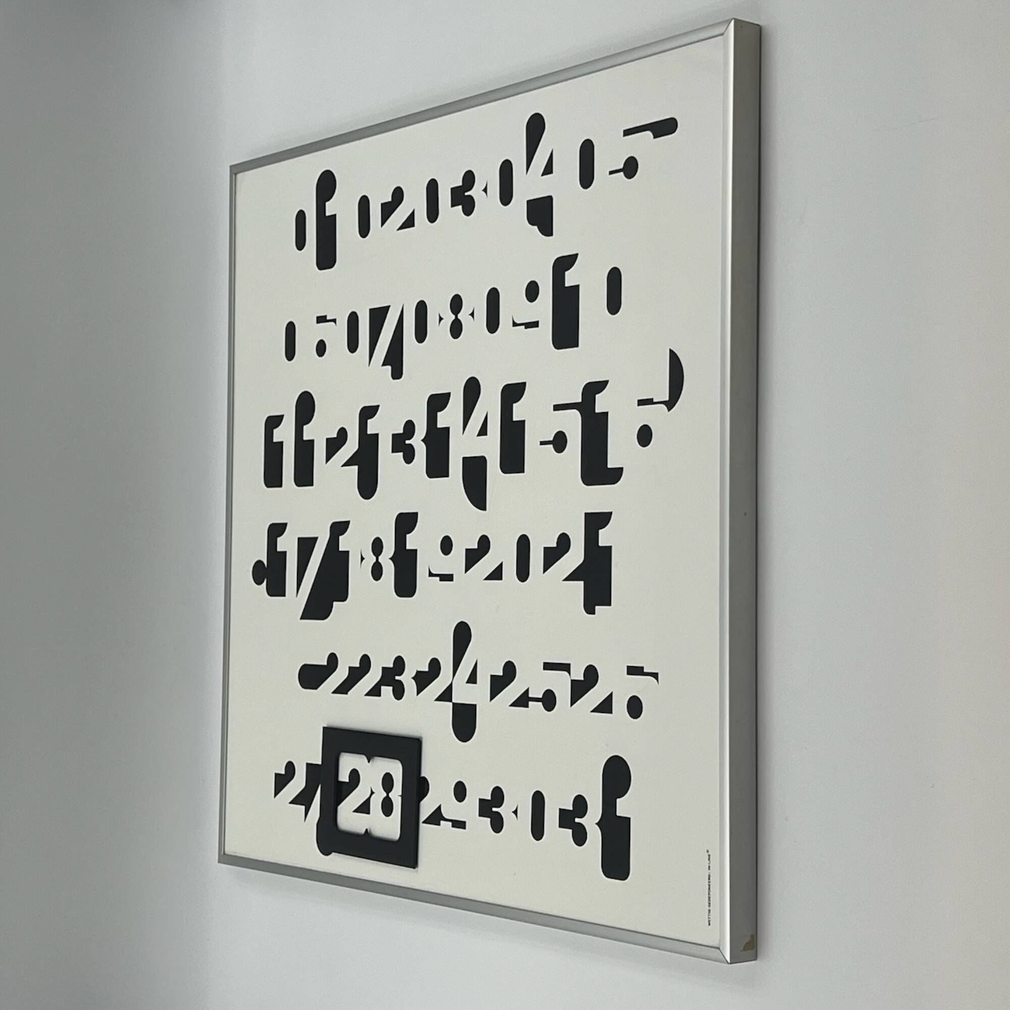 Rare Calendar 'Imbroglio', Jean-Pierre Vitrac Iconic Design 1970s