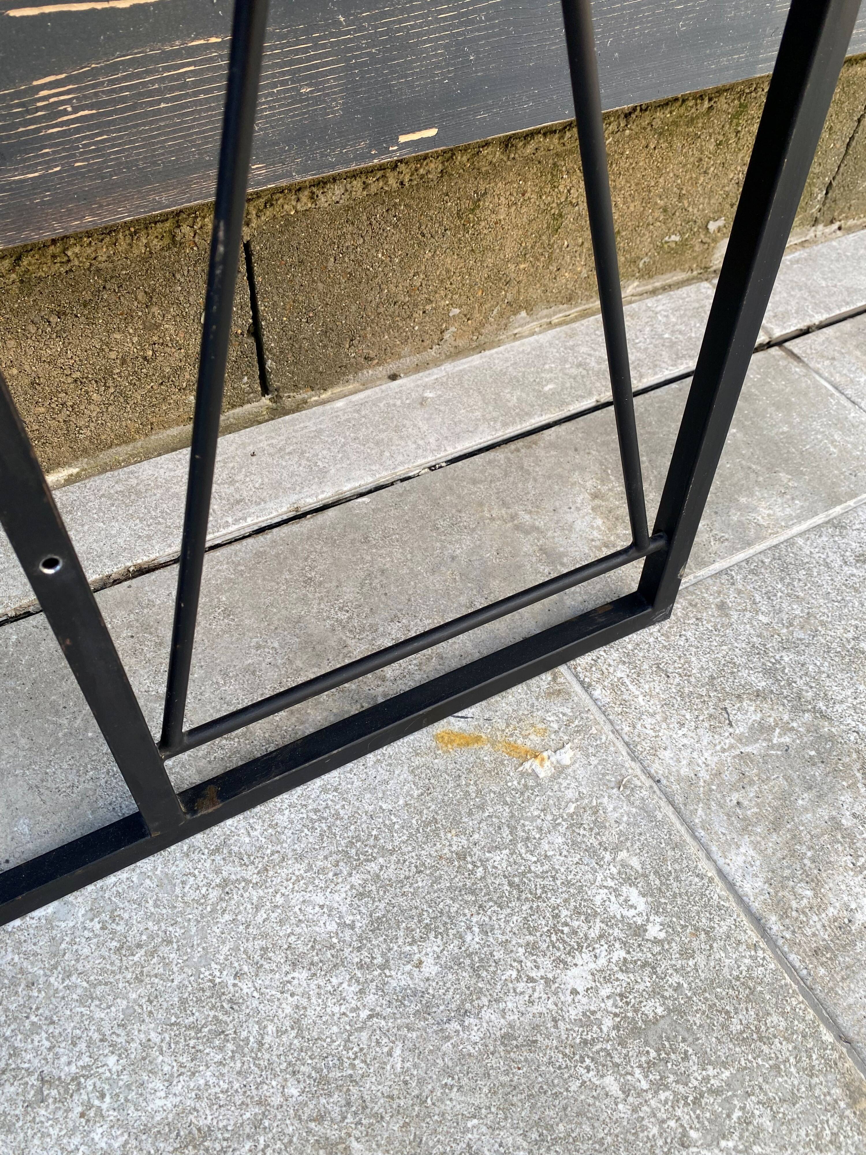 Wall-mounted coat rack mirror entrance 182x64cm vintage 1950s
