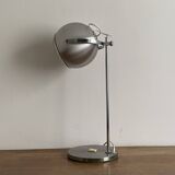 Eye ball lamp. 1970. Brushed stainless steel.
