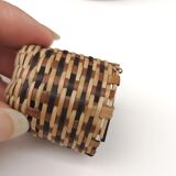Vintage bottle in braided straw