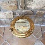 Brass porthole mirror  29x29cm