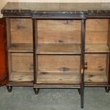 Regency 1810 library buffet in simulated hardwood with Chinese decoration.