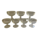 Set of 7 Champagne glasses in engraved crystal 1970