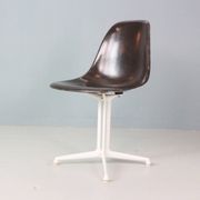 Charles & Ray Eames Set of 4 Off Black"La Fonda" Chairs for Herman Miller, 1960