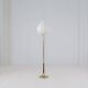 Modern mid-century brass trumpet-shaped floor lamp, Sweden, 1960s.