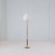 Modern mid-century brass trumpet-shaped floor lamp, Sweden, 1960s.