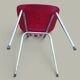 Set of 3 red flower petal chairs - vintage in faux leather - 1960s/70s