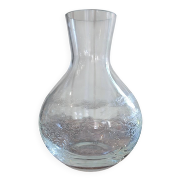 Carafes Vintage en verre sérigraphié