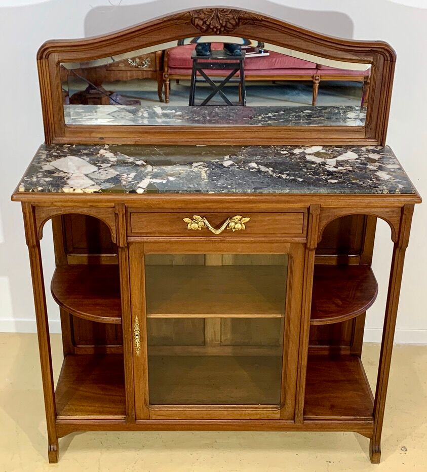 Meuble desserte-vitrine époque Art Nouveau 1900 Style  Louis Majorelle  ,école de Nancy