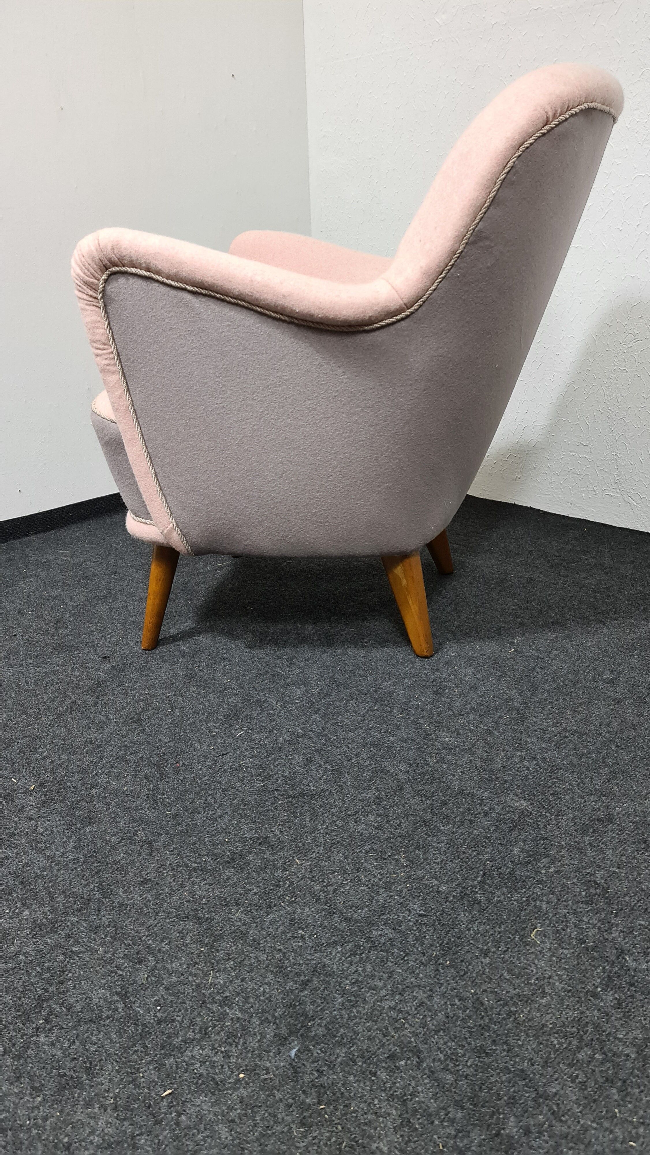 One vintage 50s lounge chair by bergmann gestelle