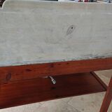 Toilet table on marble with cacker