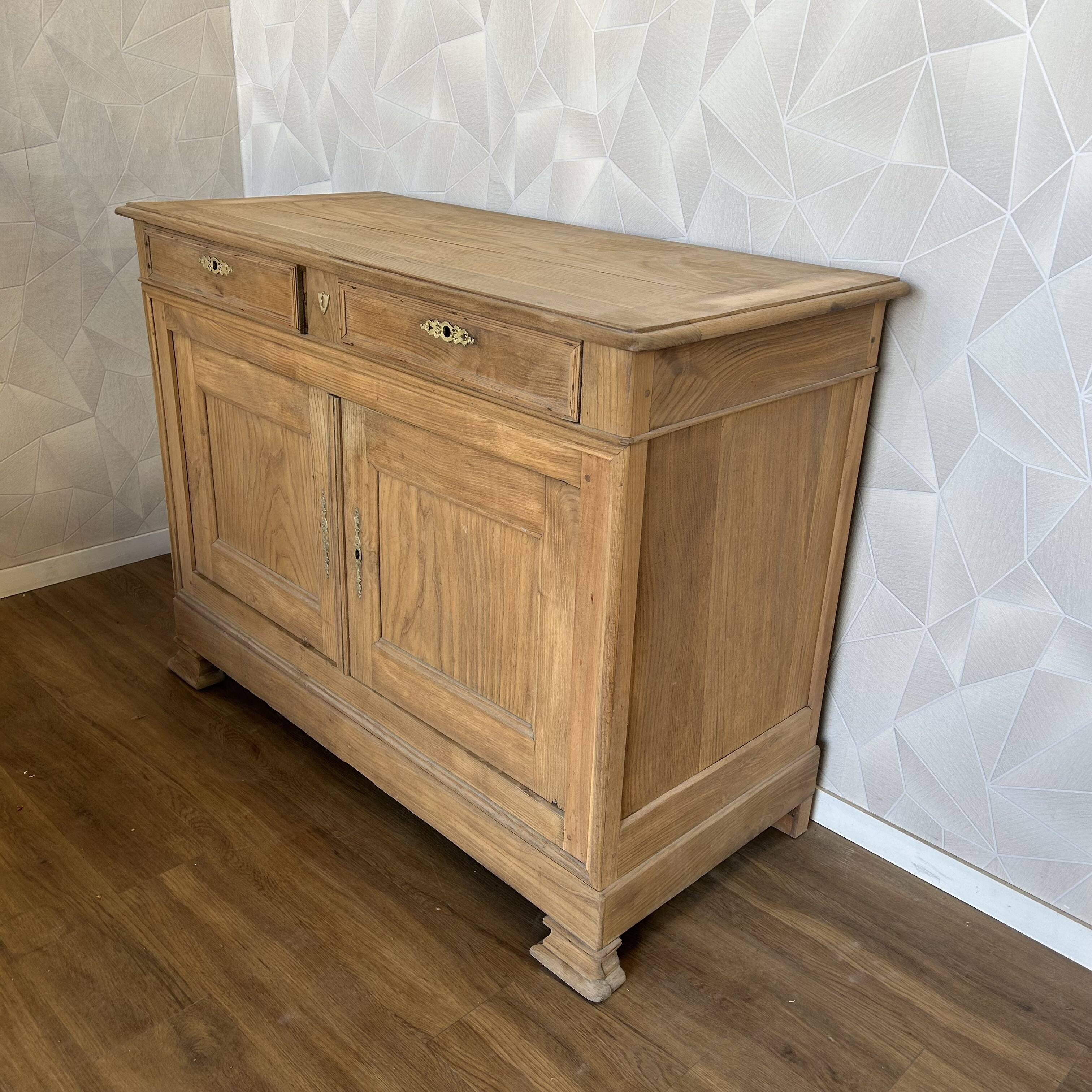 Solid stripped oak sideboard