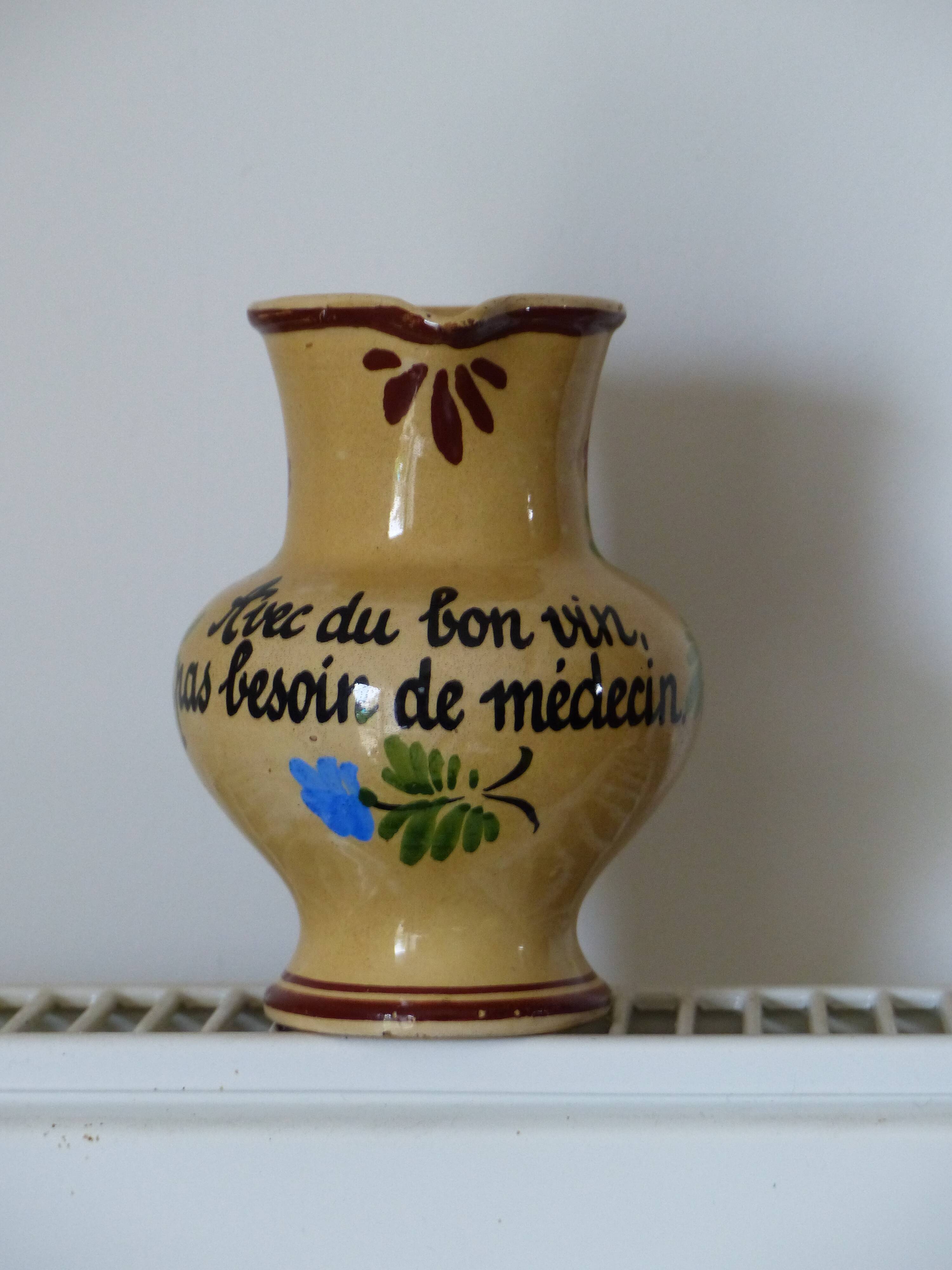 Milk pot faience, Malicorne, Emille Tessier