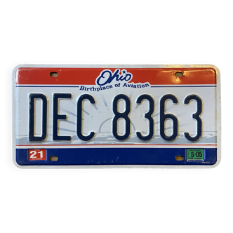 Ohio Plate DEC 8363