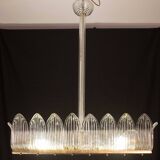 Set of 2 Luxury Large Art Decò Chandelier By Barovier e Toso, Murano Glass,