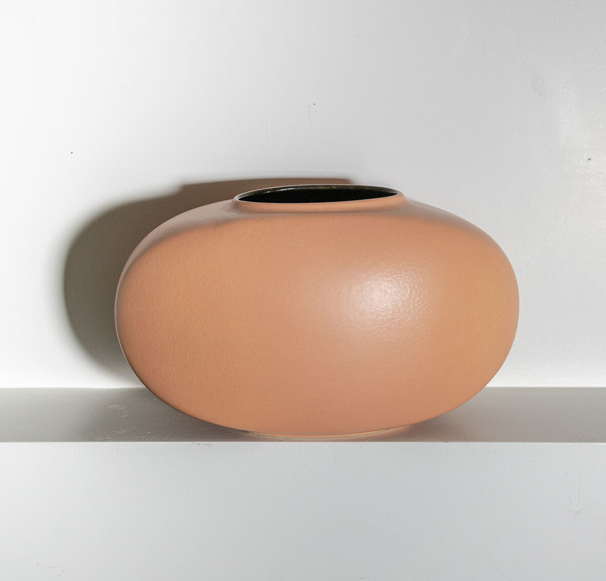 Oval ceramic vase