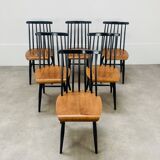 6 Fanett chairs by Ilmari Tapiovaara, Scandinavian, 1960s