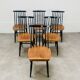 6 Fanett chairs by Ilmari Tapiovaara, Scandinavian, 1960s