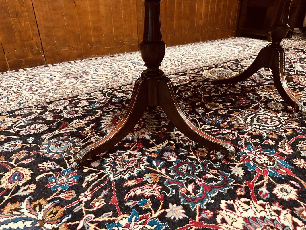 Antique English Chesterfield Coffee Table with leather top