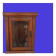 Chevet vitrine bois verre