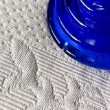 9 superb vintage cobalt blue glass stemmed flutes