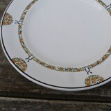 Art Deco Longwy compotier in ceramic tree motifs