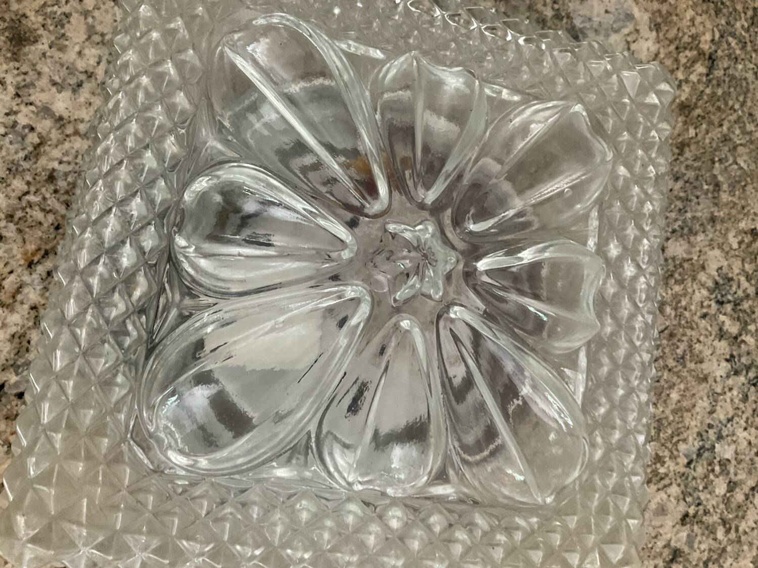 Vintage 70s molded glass wall lamp