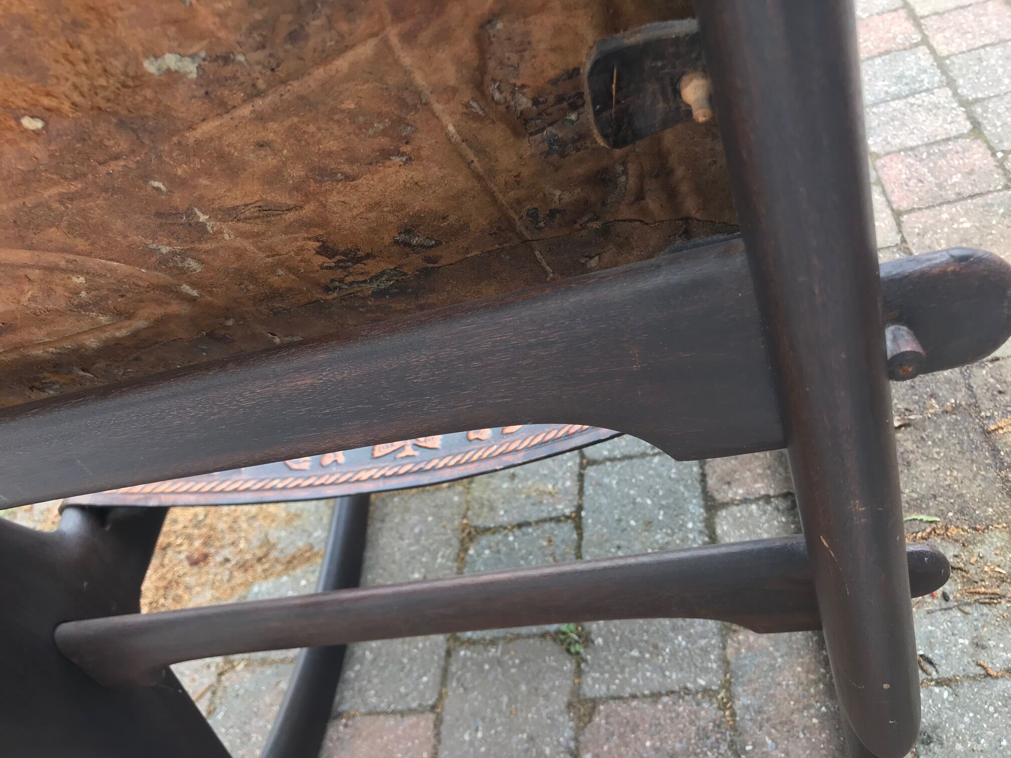 Rocking chair by Angel Pazmino 1960 for Muebles de Estilo