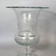 Pair of large antique Medici-shaped vases in engraved blown glass C412