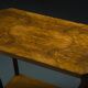 Table de console de vin de côté d'art déco en noyer