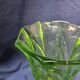 Antique Art Deco Bohemian uranium vase / geometric glass