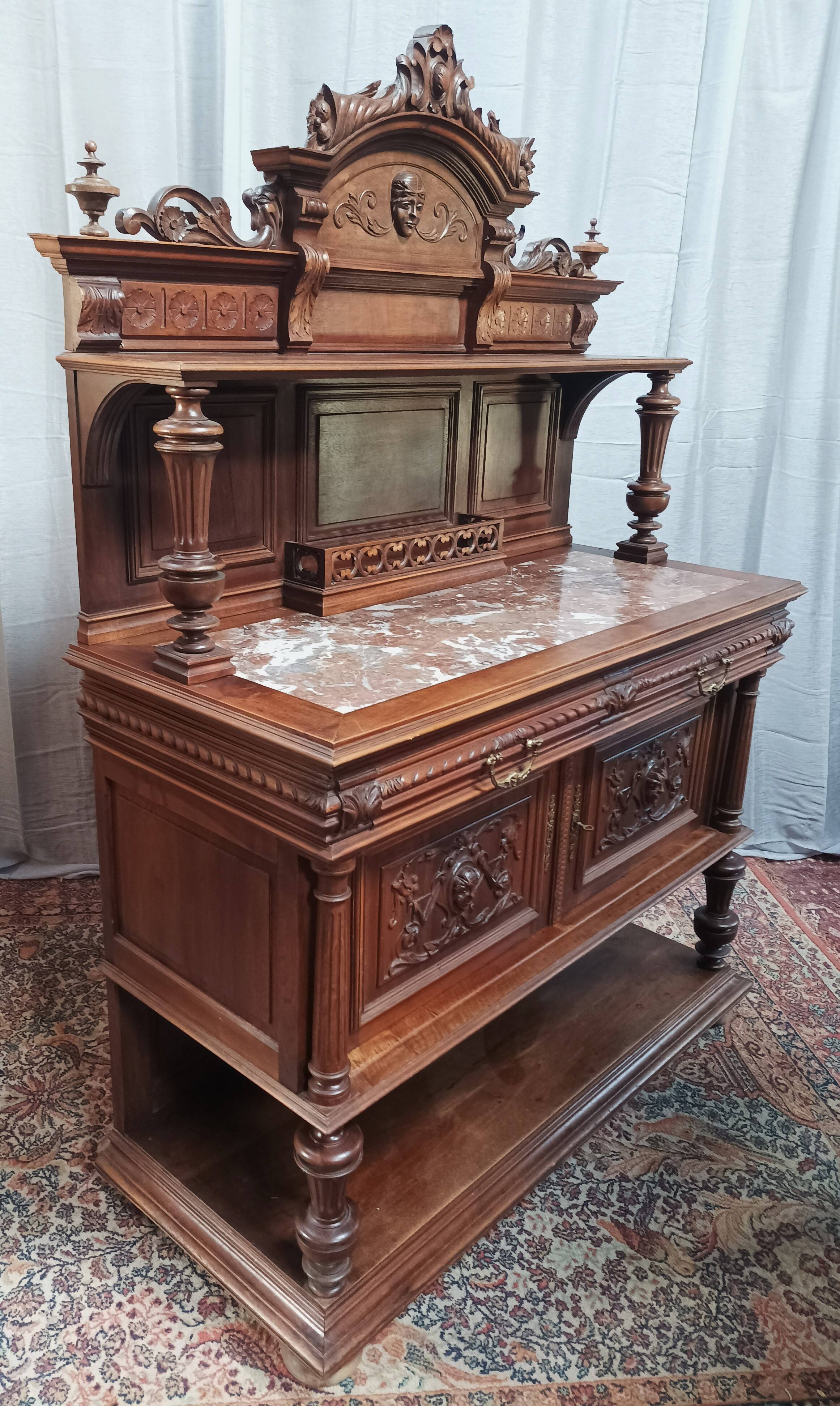 Renaissance walnut sideboard