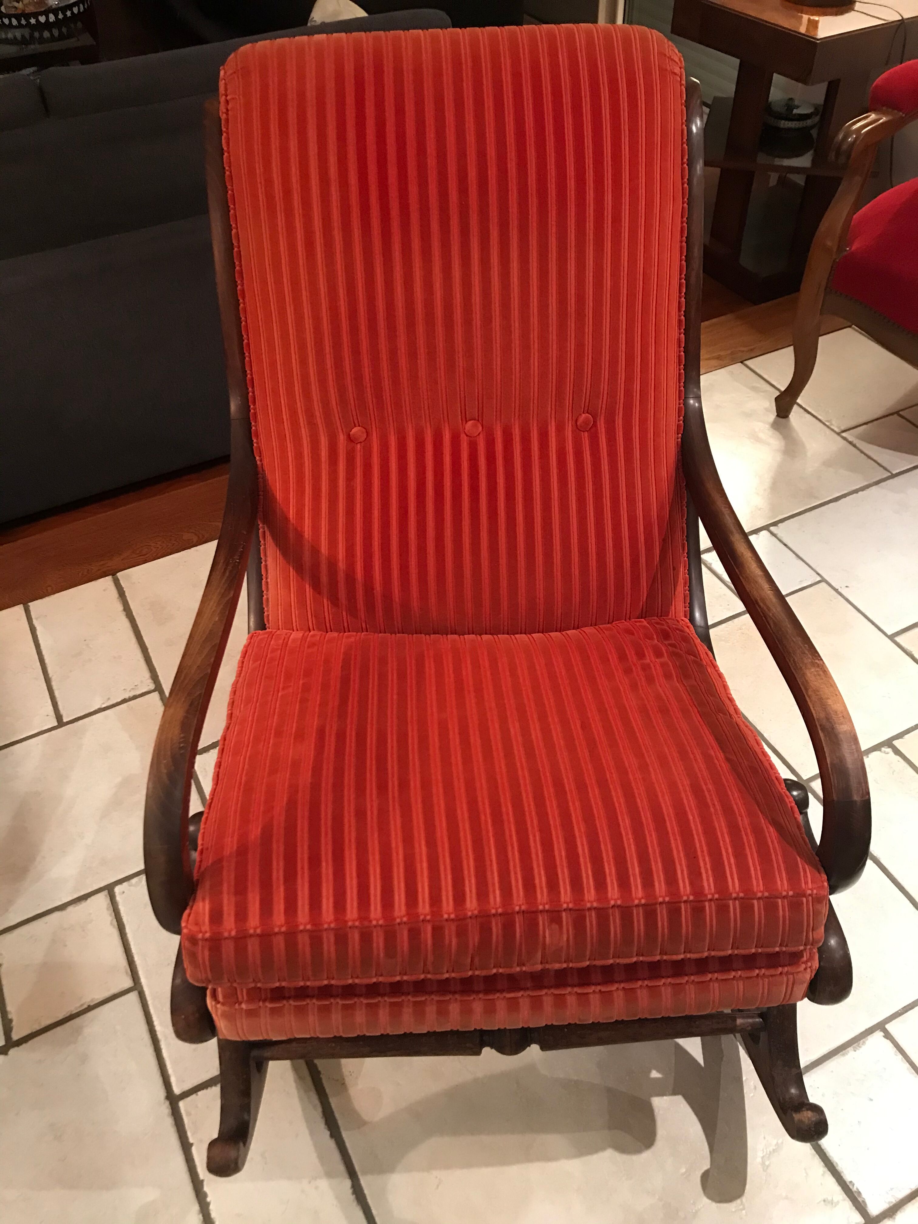 Rocking-chair velvet