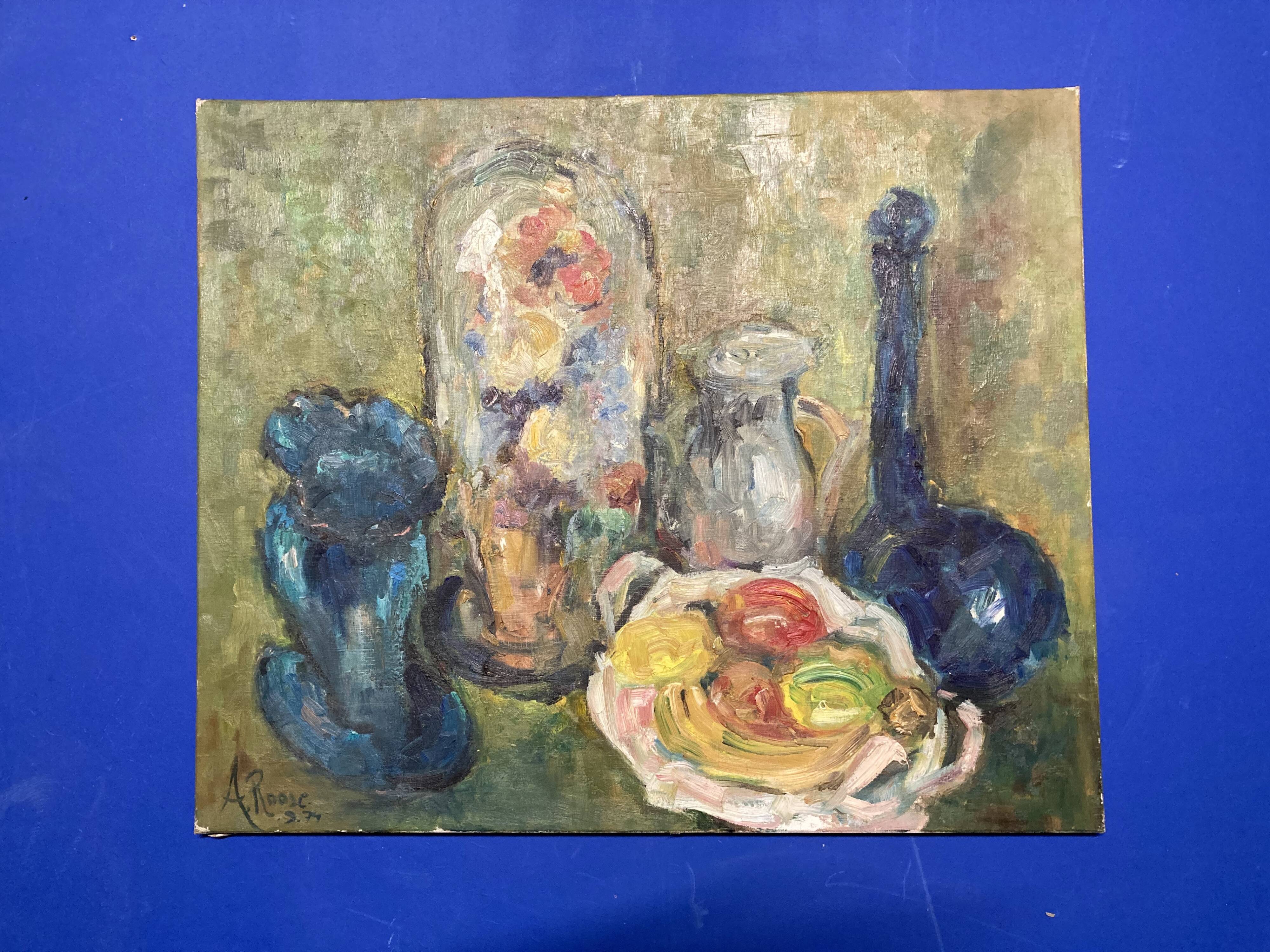 André Roose (20th century), Still life with bridal globe