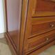 Rare Louis Philippe chest of drawers with 7 drawers from the 80s in cherry wood