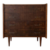 Vintage 1970s chest of drawers – 4 drawers – Scandinavian style – dark wood