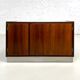 70s sideboard in rosewood and brushed aluminum