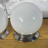 Pair of opaline ceiling lights