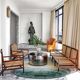 Table basse contemporaine artisanale en laiton