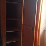Parisian wardrobe / double wardrobe wooden cloakroom and vintage compass legs