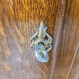 Buffet Art Déco en chêne pour salle à manger avec plateau en marbre