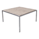 Italian Square Travertine Coffee Table with Steel Base, 1980's