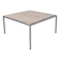 Italian Square Travertine Coffee Table with Steel Base, 1980's