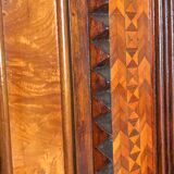 Unique model craftsman's cabinet, cabinetmaker's cabinet, 3-door cabinet, French marquetry furniture