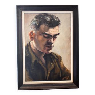 Oil on canvas portrait of a man