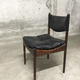 Set of 4 Rio palisander & black leather chairs, Modus model, by Kristian Vedel for Soren Willadsen
