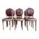 Suite of 6 Louis XVI 1900 leather chairs