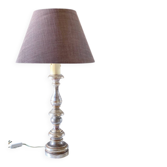 Lampe en bois argenté l'Acropole, Paris